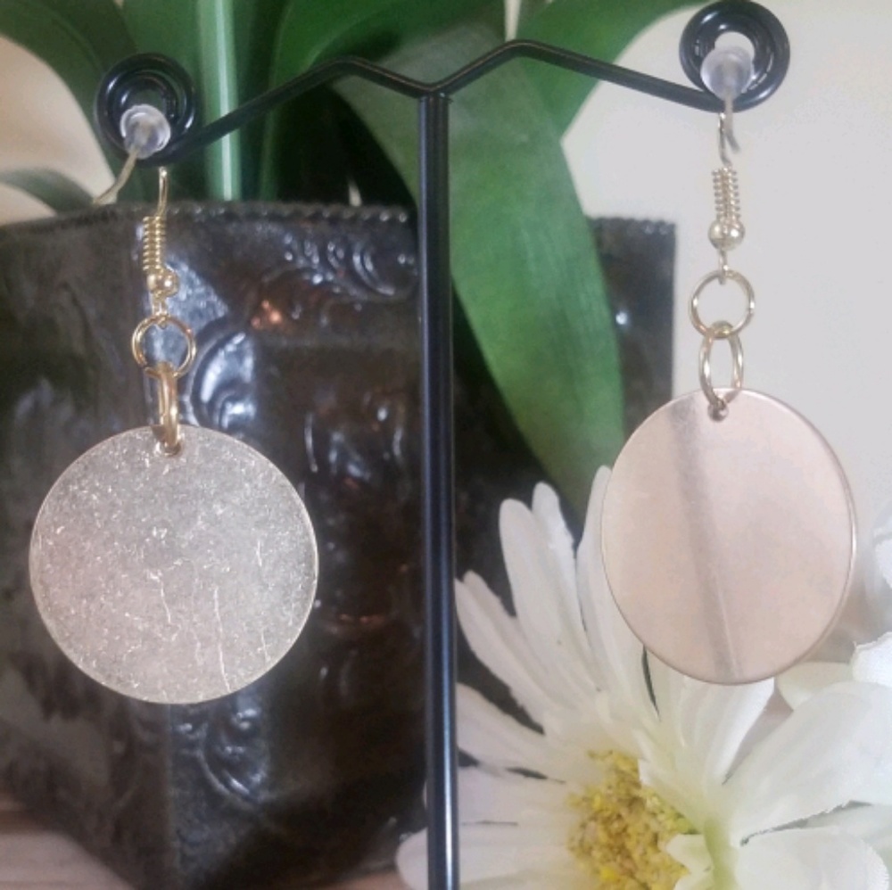 Stamped Dragonfly Earrings Pierced - Picture 4 of 4